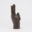 Hand Peace Brown Brass