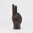 Hand Peace Brown Brass