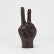 Hand Peace Brown Brass