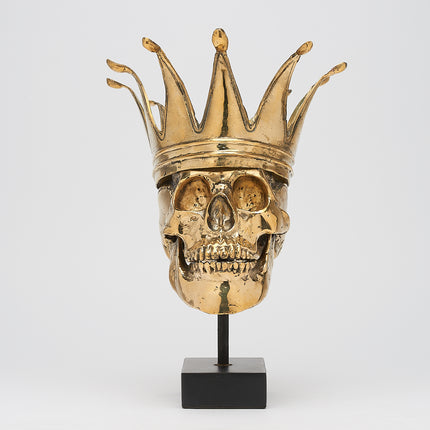 Human Skull Bronze Royal Joker King Large