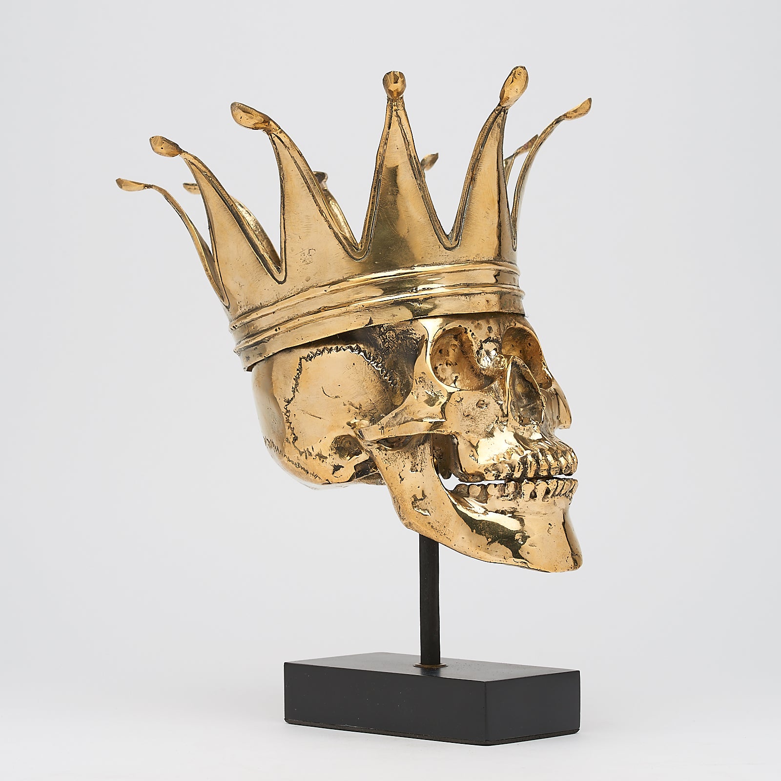 Human Skull Bronze Royal Joker King Large