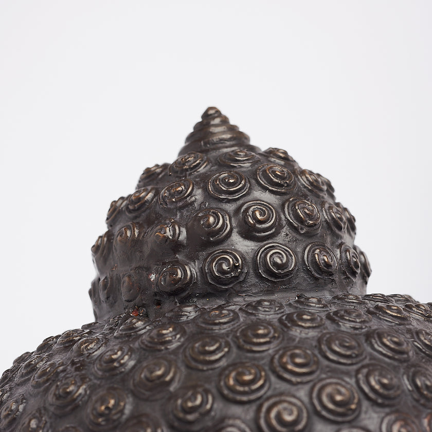 Buddha Head Brown Bronze Myanmar