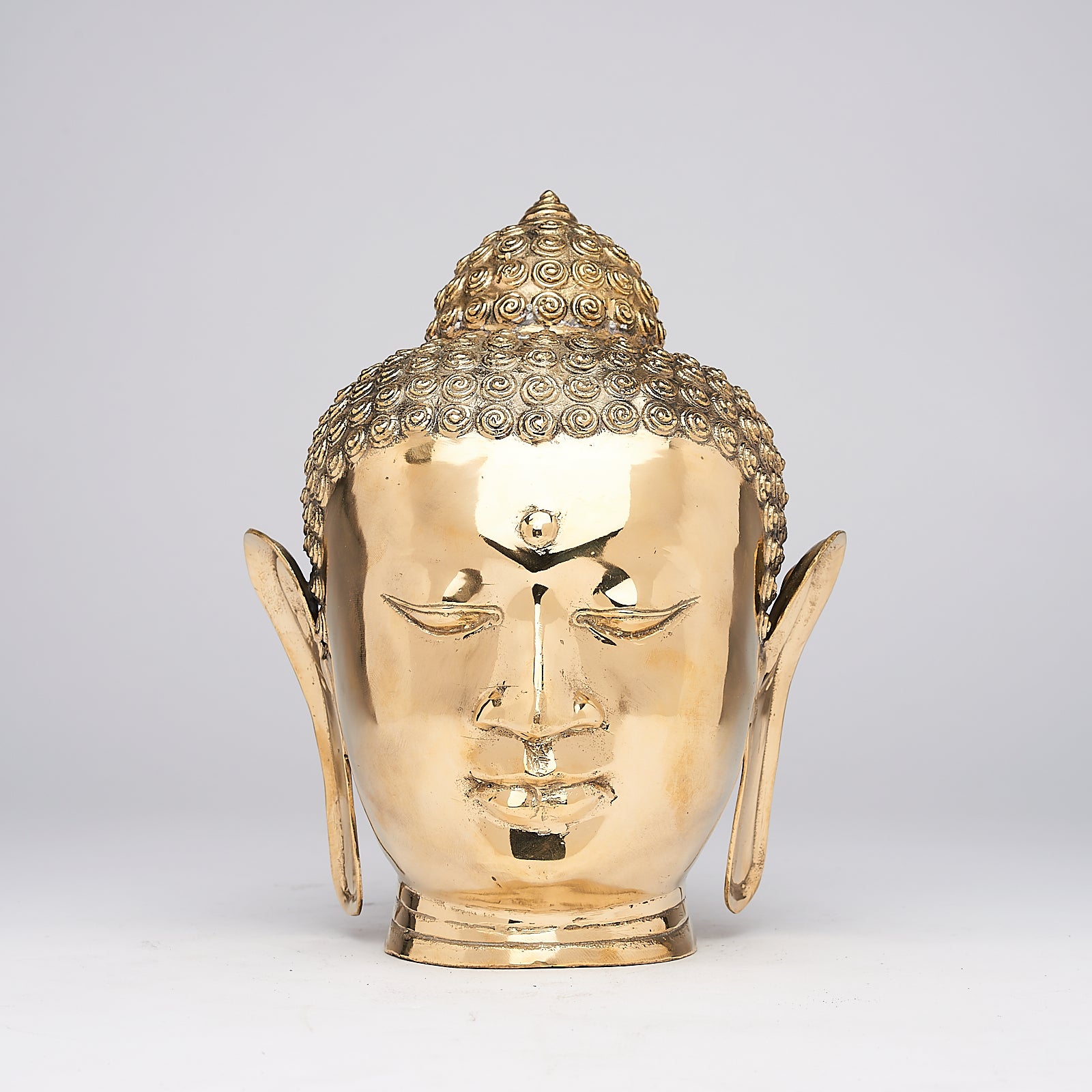 Buddha Head Polished Bronze Myanmar