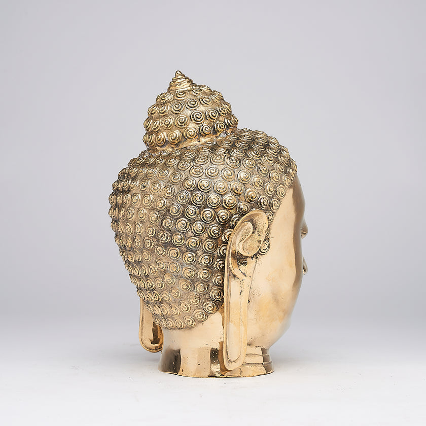 Buddha Head Polished Bronze Myanmar