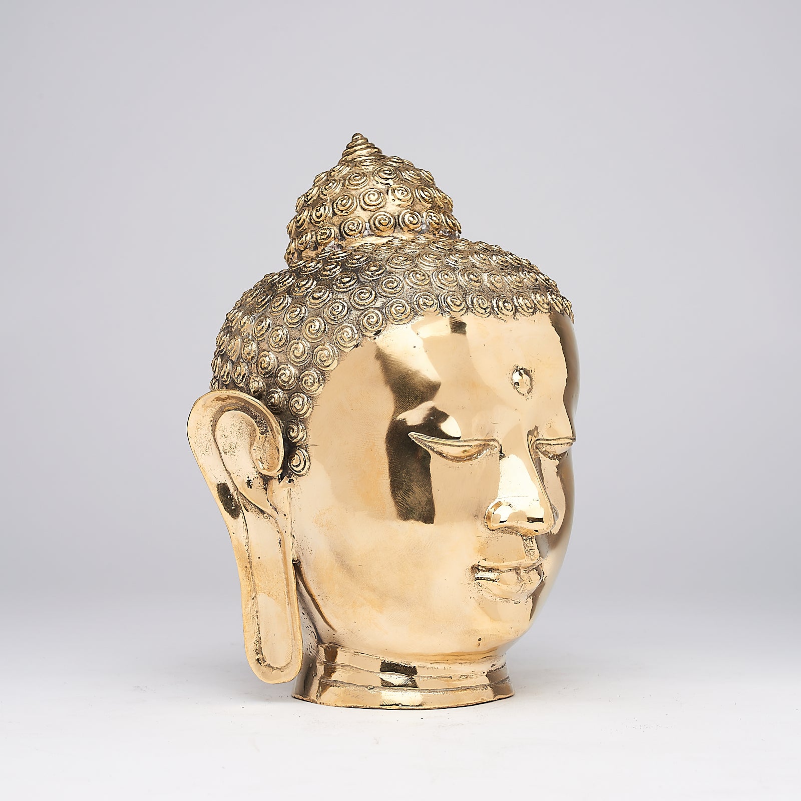 Buddha Head Polished Bronze Myanmar